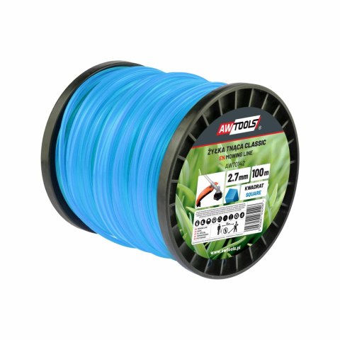 AWTOOLS ŻYŁKA TNĄCA CLASSIC 2,4x100m/ KWADRAT/ SZPULA