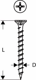 BOSCH WKRĘTY DO METALU TAŚMA 3,9x25mm 1000szt.